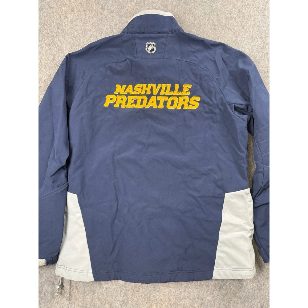 Reebok Nashville Predators NHL Center Ice Jacket Mens Large Navy Blue Full Zip